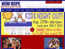 Tablet Screenshot of meets.newhopegymnastics.com