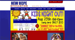 Desktop Screenshot of newhopegymnastics.com